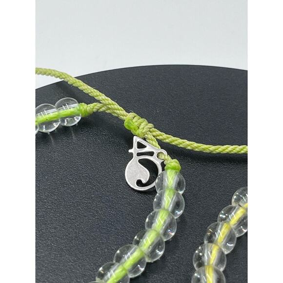 4ocean Recycled Bali Beaded Adjustable Yellow Blue Gray Bracelet set of three - Picture 4 of 9